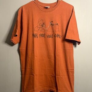 Orange Graphic Man’s first Video Game T-Shirt Large